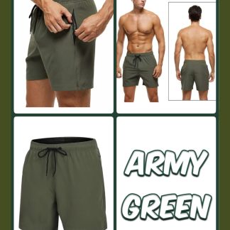 Army Green Comfort Stretch Trunks — Army Green 01