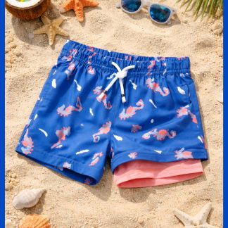 Blue Seahorse – Kids Compression Trunks — blue seahorse
