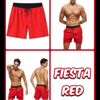 Fiesta Red Comfort Stretch Trunks — Fiesta Red 01
