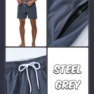 Grey Comfort Stretch Trunks — Grey 01
