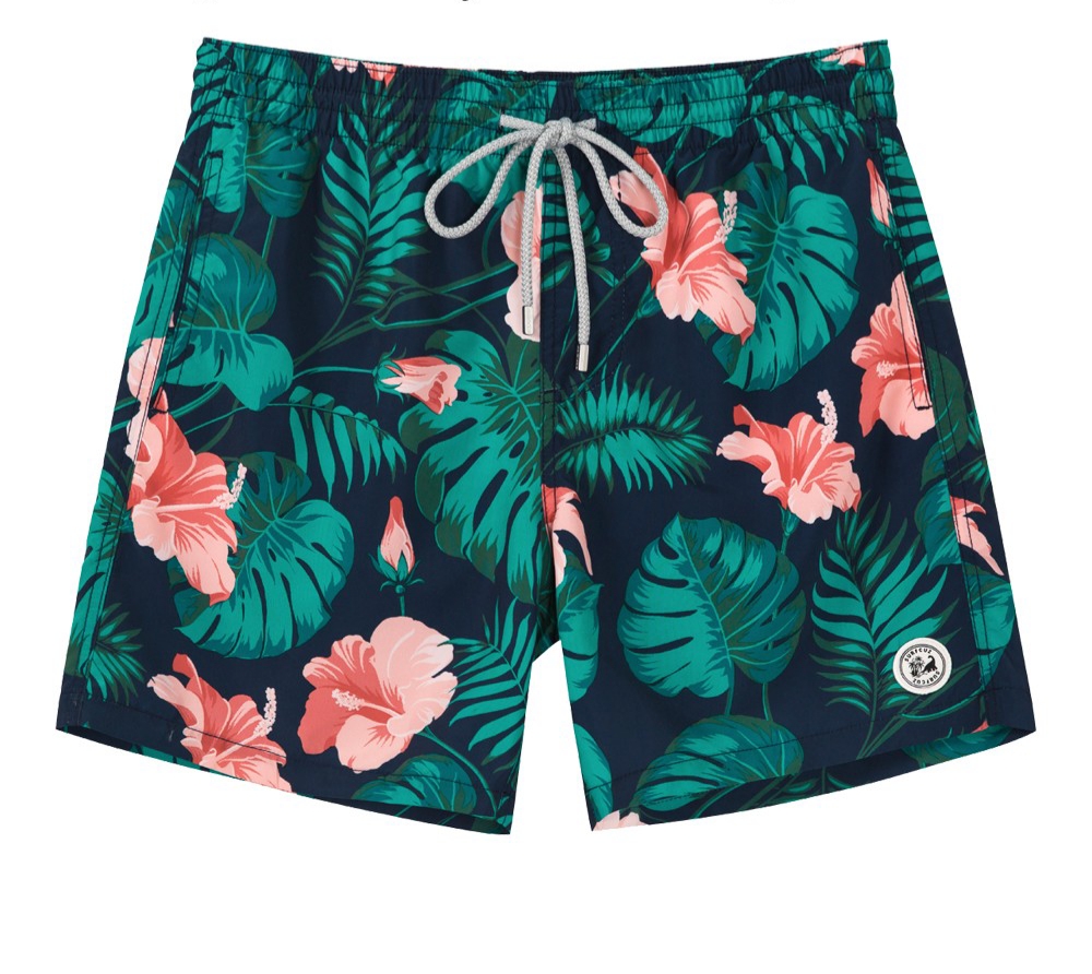 Hibiscus – 7" QuickDry Trunks — Hibiscus 01