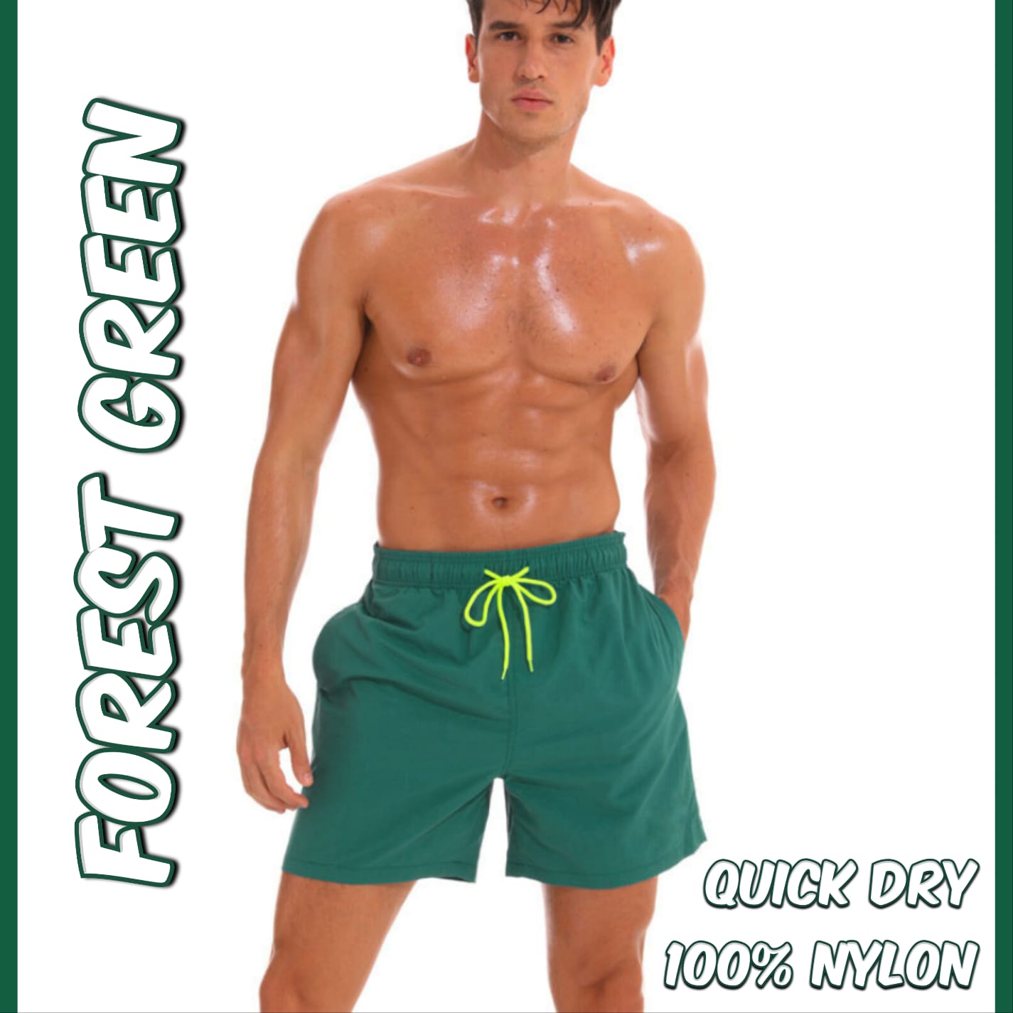 Hunter Green Original Solid Trunks — Hunter Green 01