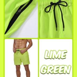Neon Green Comfort Stretch Trunks — Neon Green 01