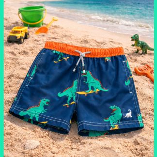 Skating Dino – Kids QuickDry Trunks — skating dino