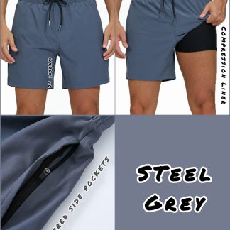 Steel Grey Compression Trunks — Steel Grey 01