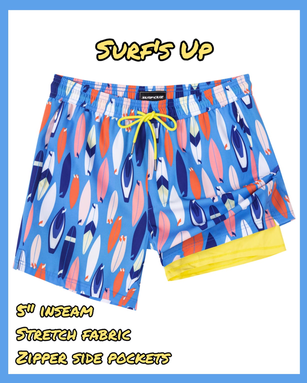 Surf'S Up – 5.5" Compression Trunks — Surf's Up 01