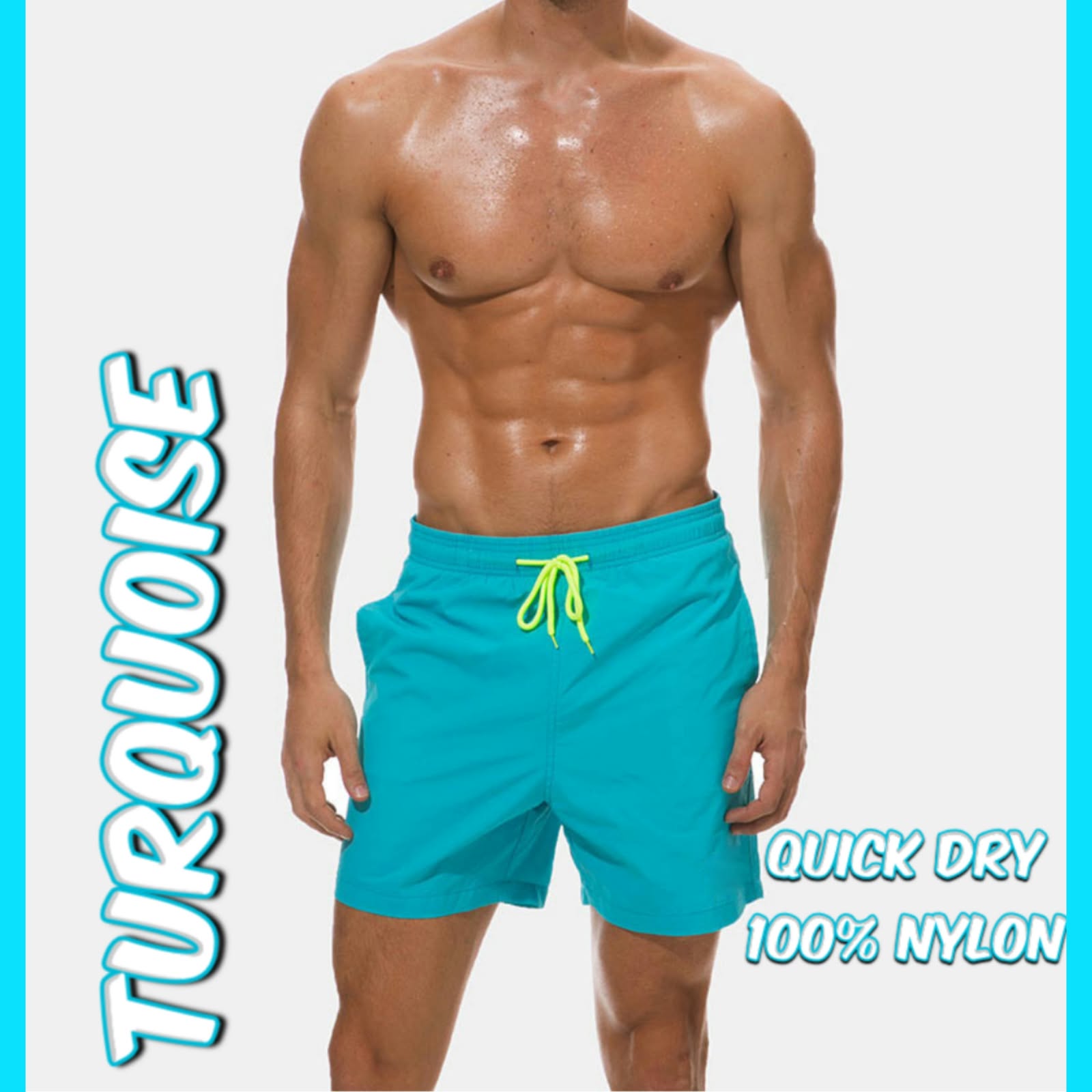 Turquoise Original Solid Trunks — Turquoise 01