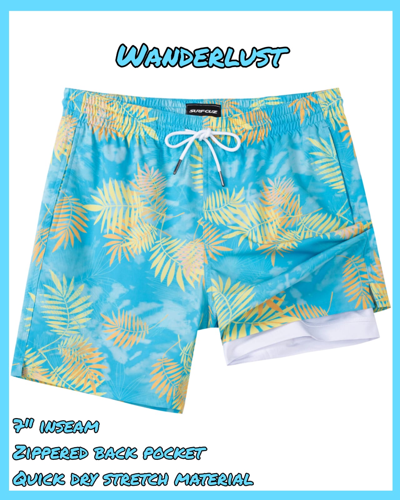 Wanderlust – 7" Compression Trunks — Wanderlust 01